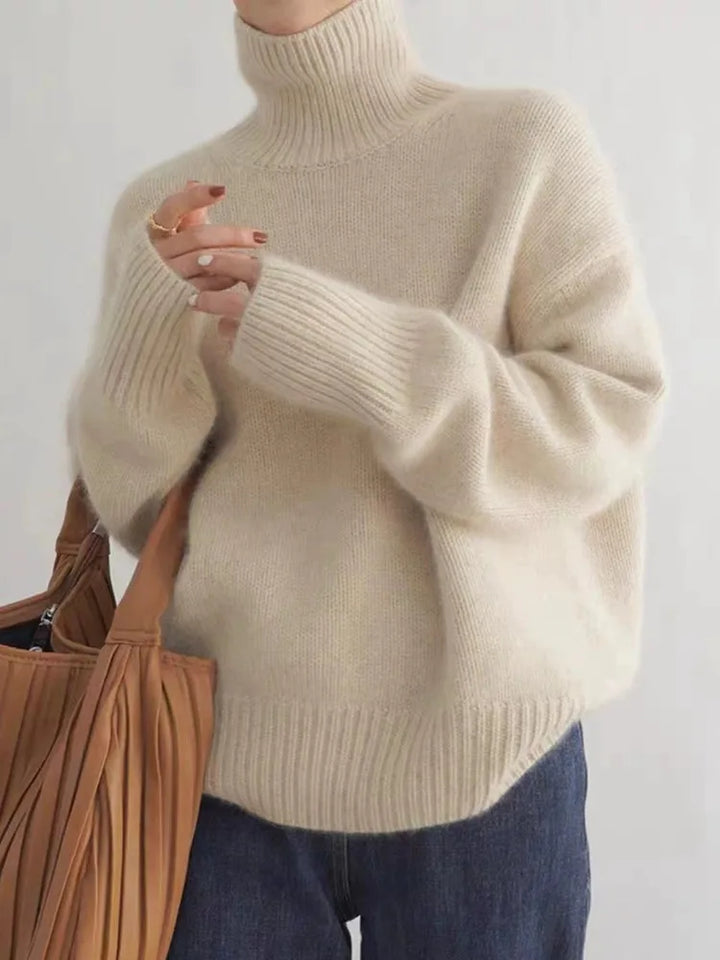 KRWN High-Neck Knit Sweater