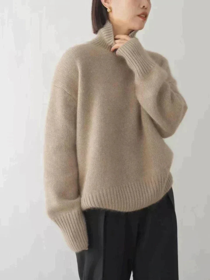 KRWN High-Neck Knit Sweater